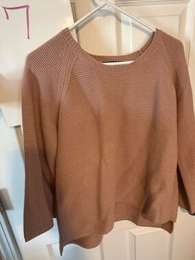 Womens Cozy Knit Pullover Sweater - Mauve Pink